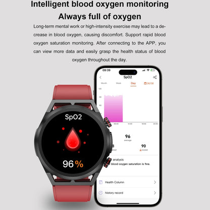 ET310 1,39 pouces IPS écran IP67 montre intelligente bande de silicone étanche, prise en charge de la surveillance de la température corporelle/ECG, ET310