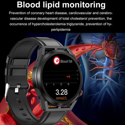 ET310 1,39 pouces IPS écran IP67 montre intelligente bande de silicone étanche, prise en charge de la surveillance de la température corporelle/ECG, ET310