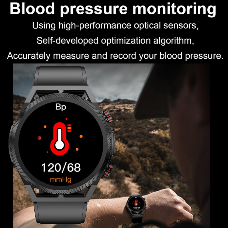 ET310 1,39 pouces IPS écran IP67 montre intelligente bande de silicone étanche, prise en charge de la surveillance de la température corporelle/ECG, ET310