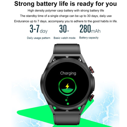 ET310 1,39 pouces IPS écran IP67 montre intelligente bande de silicone étanche, prise en charge de la surveillance de la température corporelle/ECG, ET310