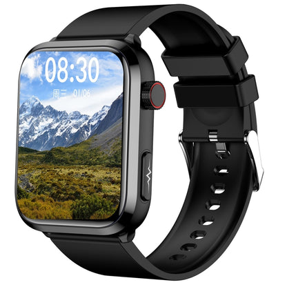 ET210 1,91 pouces IPS écran IP67 montre intelligente bande de silicone étanche, prise en charge de la surveillance de la température corporelle/ECG, ET210