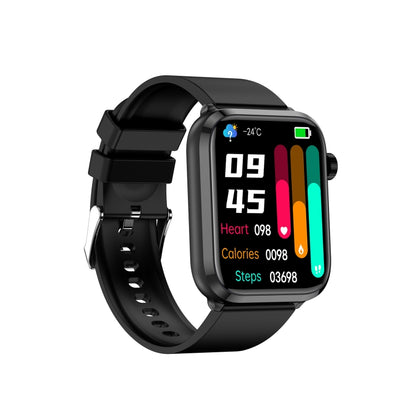 ET210 1,91 pouces IPS écran IP67 montre intelligente bande de silicone étanche, prise en charge de la surveillance de la température corporelle/ECG, ET210