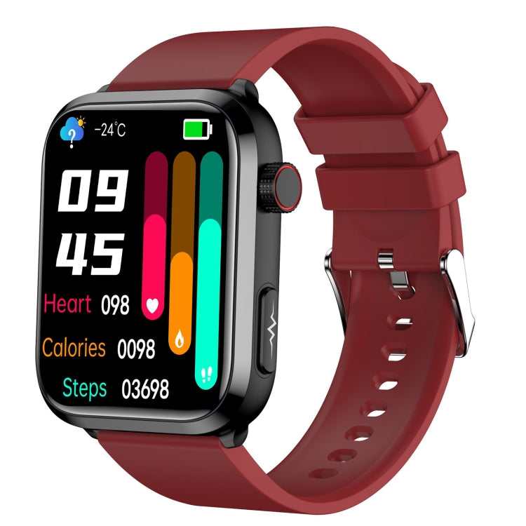 ET210 1,91 pouces IPS écran IP67 montre intelligente bande de silicone étanche, prise en charge de la surveillance de la température corporelle/ECG, ET210