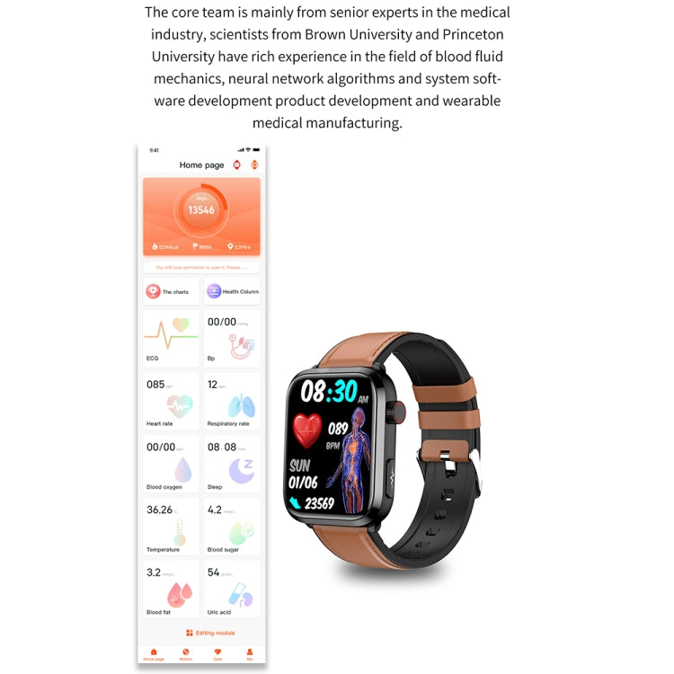 ET210 1,91 pouces IPS écran IP67 montre intelligente bande de silicone étanche, prise en charge de la surveillance de la température corporelle/ECG, ET210