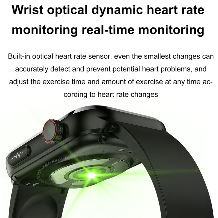 ET210 1,91 pouces IPS écran IP67 montre intelligente bande de silicone étanche, prise en charge de la surveillance de la température corporelle/ECG, ET210