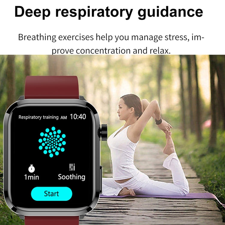 ET210 1,91 pouces IPS écran IP67 montre intelligente bande de silicone étanche, prise en charge de la surveillance de la température corporelle/ECG, ET210