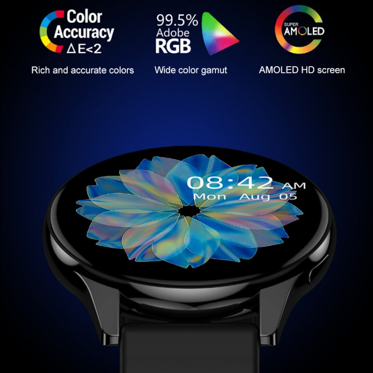 Lokmat T2 Pro 1,28 pouces IPS écran tactile montre intelligente étanche, prise en charge du moniteur de fréquence cardiaque/tension artérielle