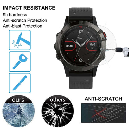ENKAY Hat-Prince pour montre intelligente Garmin Fenix 5, 0.2mm, dureté de Surface 9H, Film d'écran en verre trempé antidéflagrant 2.15D, 2 pièces