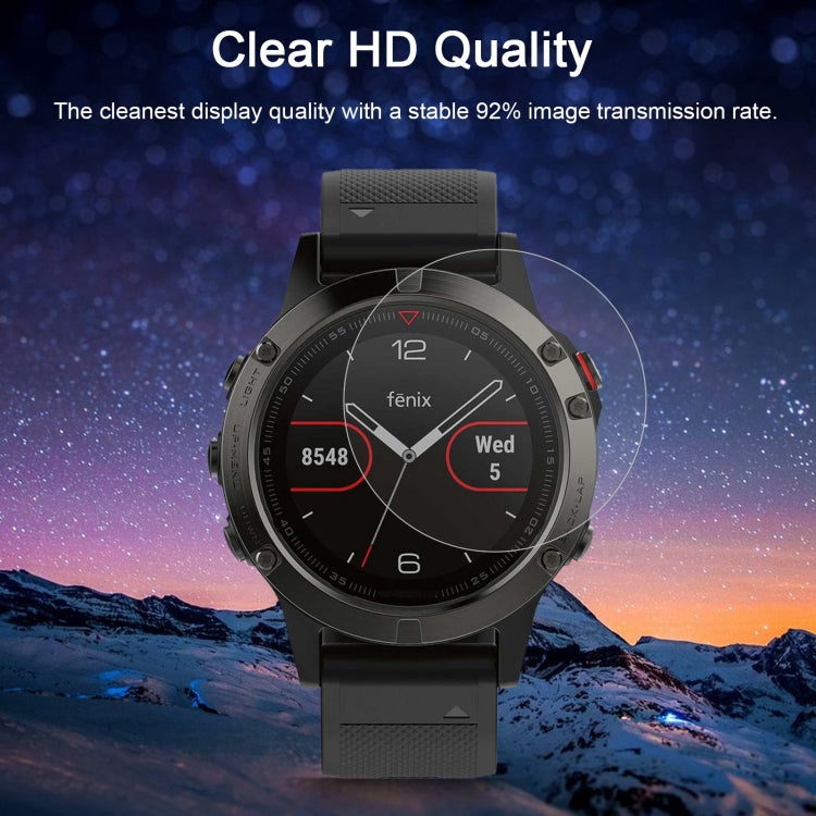 ENKAY Hat-Prince pour montre intelligente Garmin Fenix 5, 0.2mm, dureté de Surface 9H, Film d'écran en verre trempé antidéflagrant 2.15D, 2 pièces