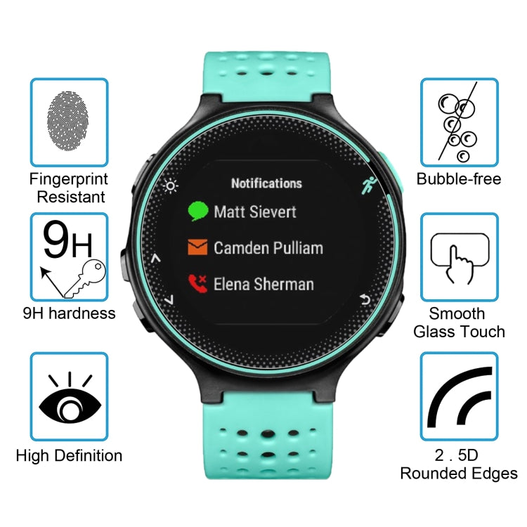 ENKAY Hat-Prince pour montre intelligente Garmin Forerunner 235 0,2 mm 9H Dureté de surface 2,15D Film d'écran en verre trempé antidéflagrant 2 pièces