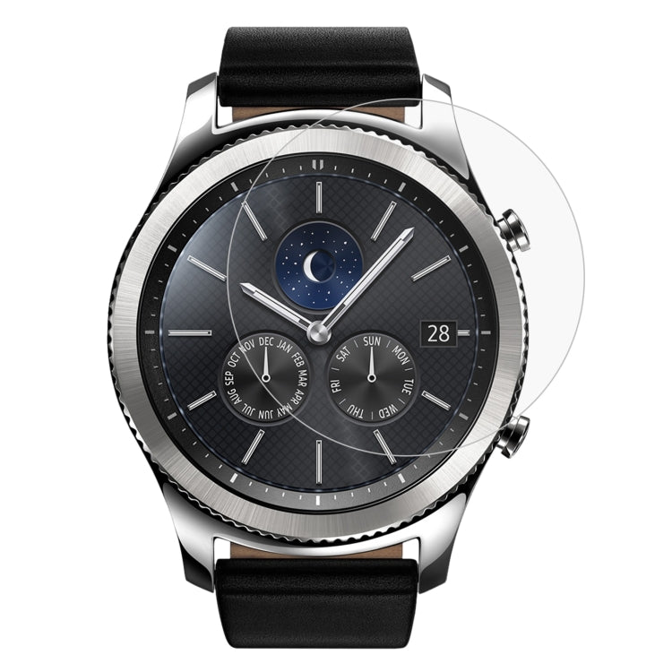 ENKAY Hat-Prince pour montre intelligente Samsung Gear S3 0.2mm 9H dureté de Surface 2.15D Film d'écran en verre trempé antidéflagrant 2 pièces
