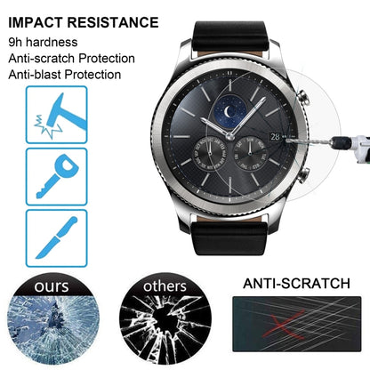 ENKAY Hat-Prince pour montre intelligente Samsung Gear S3 0.2mm 9H dureté de Surface 2.15D Film d'écran en verre trempé antidéflagrant 2 pièces