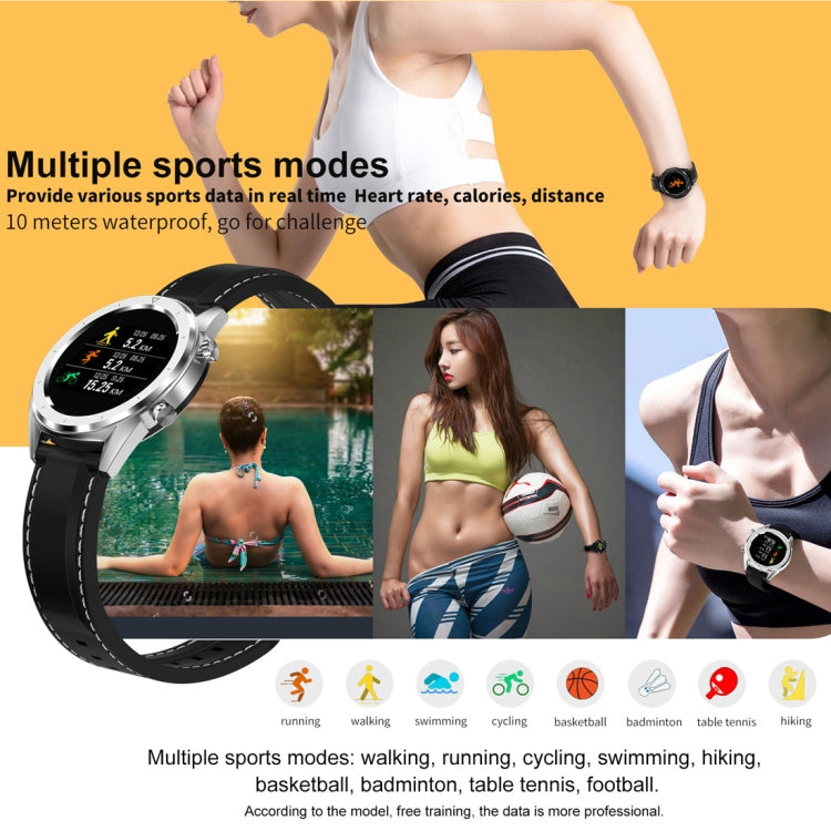 DT28 1,54 pouces IP68 bracelet en silicone étanche Smartwatch Bluetooth 4.2, prise en charge du rappel d'appel entrant/surveillance de la pression artérielle/paiement de la montre