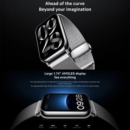 Montre intelligente d'origine Xiaomi Mi Band 8 Pro Global 1,74 pouces AMOLED écran couleur 5ATM étanche, prise en charge GPS / NFC / fréquence cardiaque