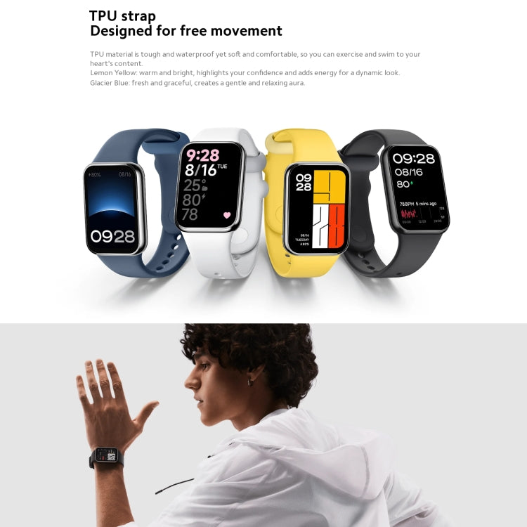 Montre intelligente d'origine Xiaomi Mi Band 8 Pro Global 1,74 pouces AMOLED écran couleur 5ATM étanche, prise en charge GPS / NFC / fréquence cardiaque