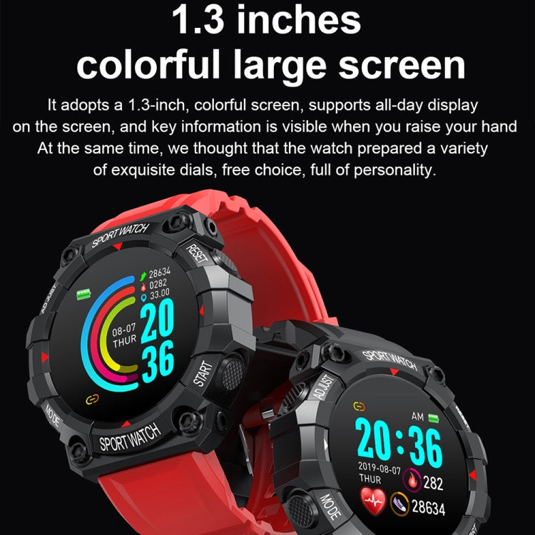 Montre intelligente de sport à écran rond couleur FD68 de 1,3 pouces, prise en charge de la fréquence cardiaque/mode multisports, FD68