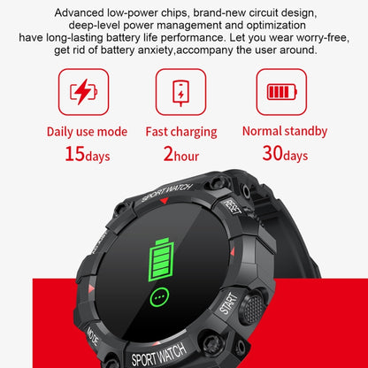Montre intelligente de sport à écran rond couleur FD68 de 1,3 pouces, prise en charge de la fréquence cardiaque/mode multisports, FD68