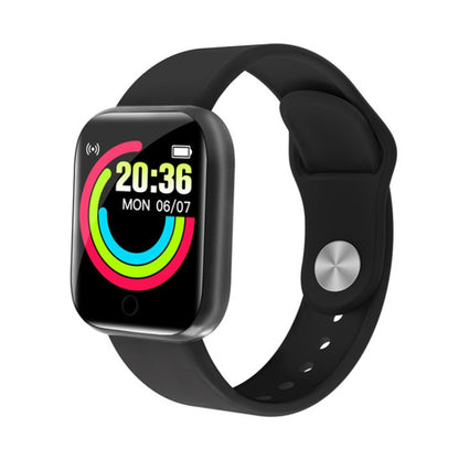 Montre intelligente Y68 1,44 pouces, prend en charge la surveillance de l'oxygène dans le sang de la fréquence cardiaque et de la pression artérielle, Y68 Black, Y68 Pink, Y68 White