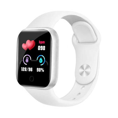 Montre intelligente Y68 1,44 pouces, prend en charge la surveillance de l'oxygène dans le sang de la fréquence cardiaque et de la pression artérielle, Y68 Black, Y68 Pink, Y68 White