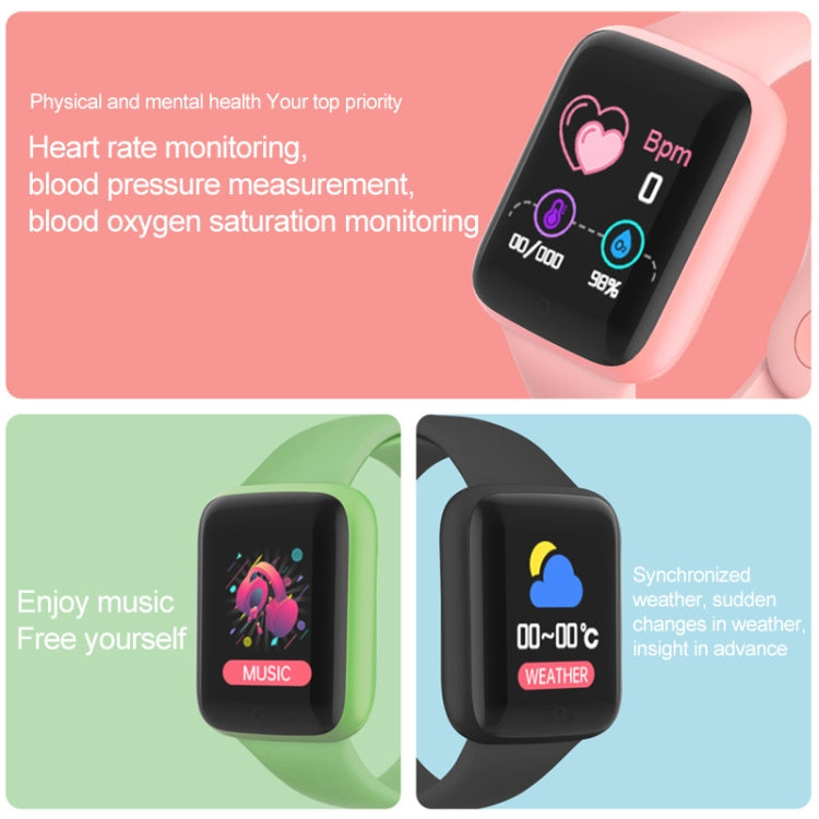 Montre intelligente Y68M 1,44 pouces, prend en charge la surveillance de l'oxygène dans le sang de la fréquence cardiaque et de la pression artérielle