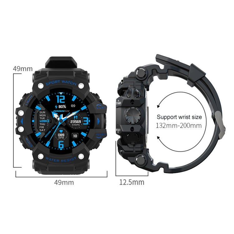 Montre intelligente de sport de plein air avec écran TFT de 1,28 pouces LC11, prise en charge étanche IP68 de la fréquence cardiaque et de la surveillance de la pression artérielle