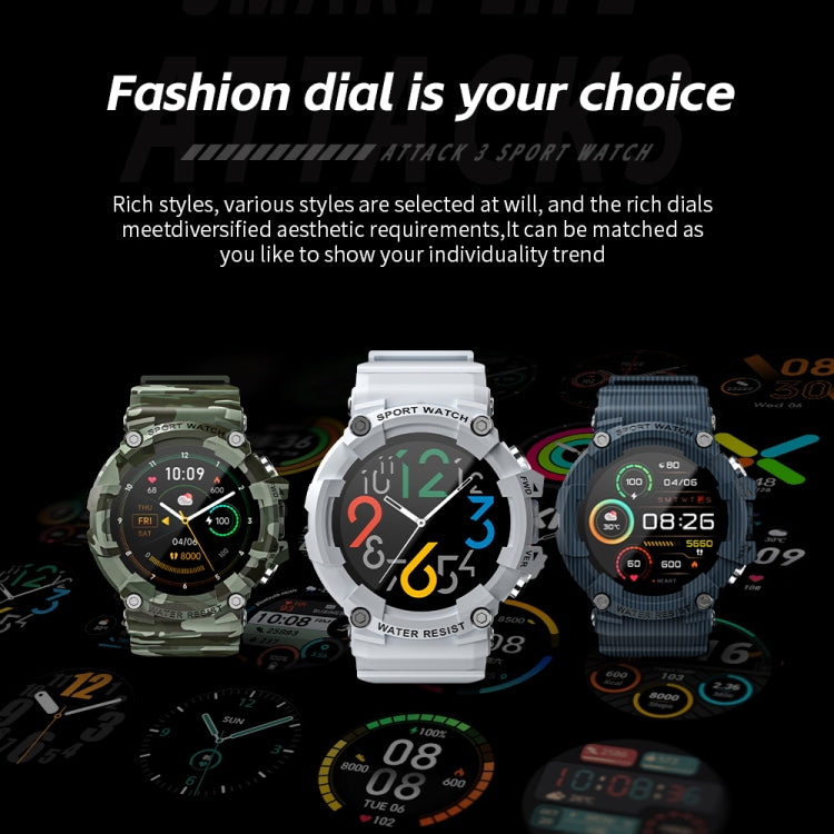 LOKMAT ATTACK 3 Montre intelligente de sport avec écran TFT de 1,28 pouces, prise en charge des appels Bluetooth, ATTACK 3