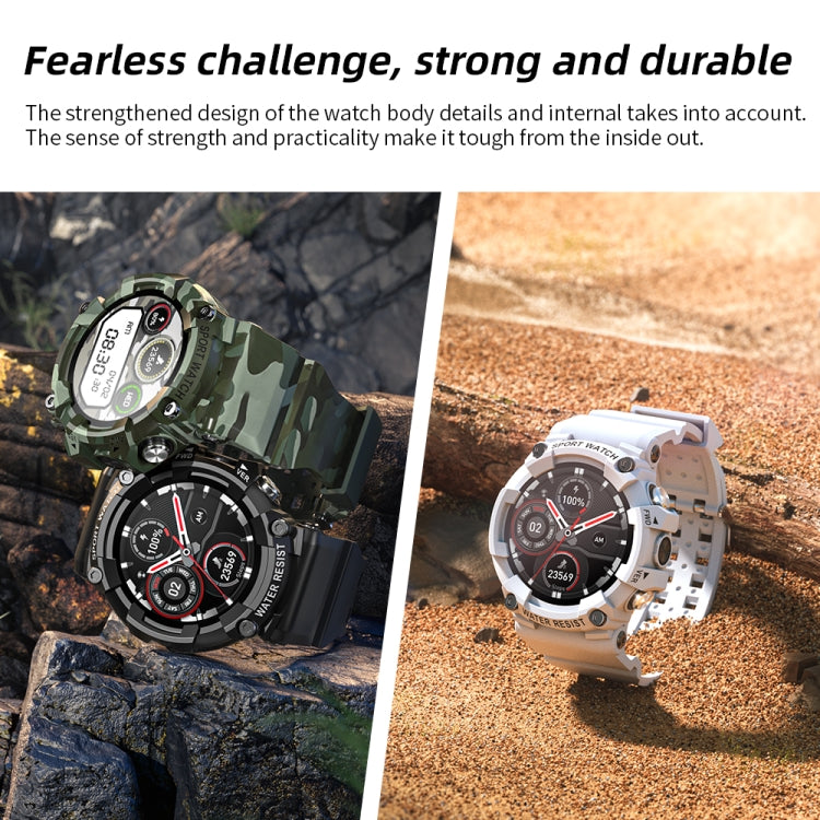 LOKMAT ATTACK 3 Montre intelligente de sport avec écran TFT de 1,28 pouces, prise en charge des appels Bluetooth, ATTACK 3