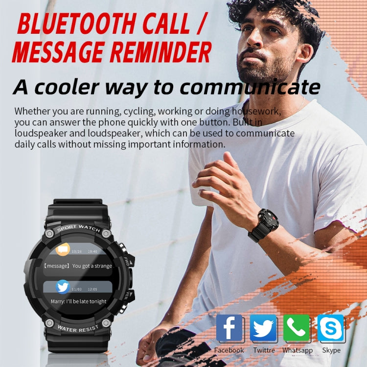 LOKMAT ATTACK 3 Montre intelligente de sport avec écran TFT de 1,28 pouces, prise en charge des appels Bluetooth, ATTACK 3