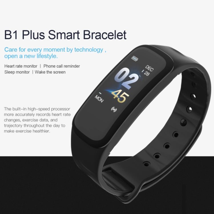 TLW B1 Plus Fitness Tracker 0,96 pouces Écran couleur Bluetooth 4.0 Bracelet intelligent, IP67 étanche, prise en charge du mode sport / moniteur de fréquence cardiaque / moniteur de sommeil / rappel d'informations, B1 Black, B1 Blue, B1 Red