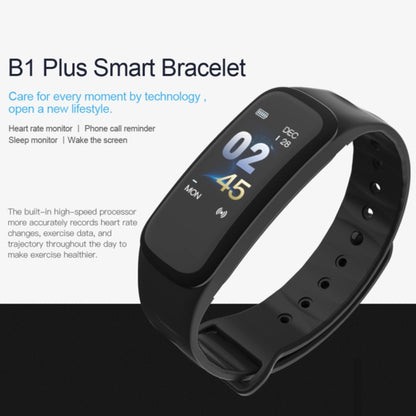 TLW B1 Plus Fitness Tracker 0,96 pouces Écran couleur Bluetooth 4.0 Bracelet intelligent, IP67 étanche, prise en charge du mode sport / moniteur de fréquence cardiaque / moniteur de sommeil / rappel d'informations, B1 Black, B1 Blue, B1 Red