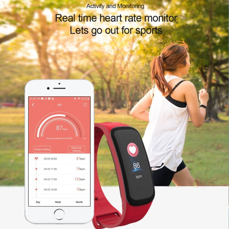 TLW B1 Plus Fitness Tracker 0,96 pouces Écran couleur Bluetooth 4.0 Bracelet intelligent, IP67 étanche, prise en charge du mode sport / moniteur de fréquence cardiaque / moniteur de sommeil / rappel d'informations, B1 Black, B1 Blue, B1 Red