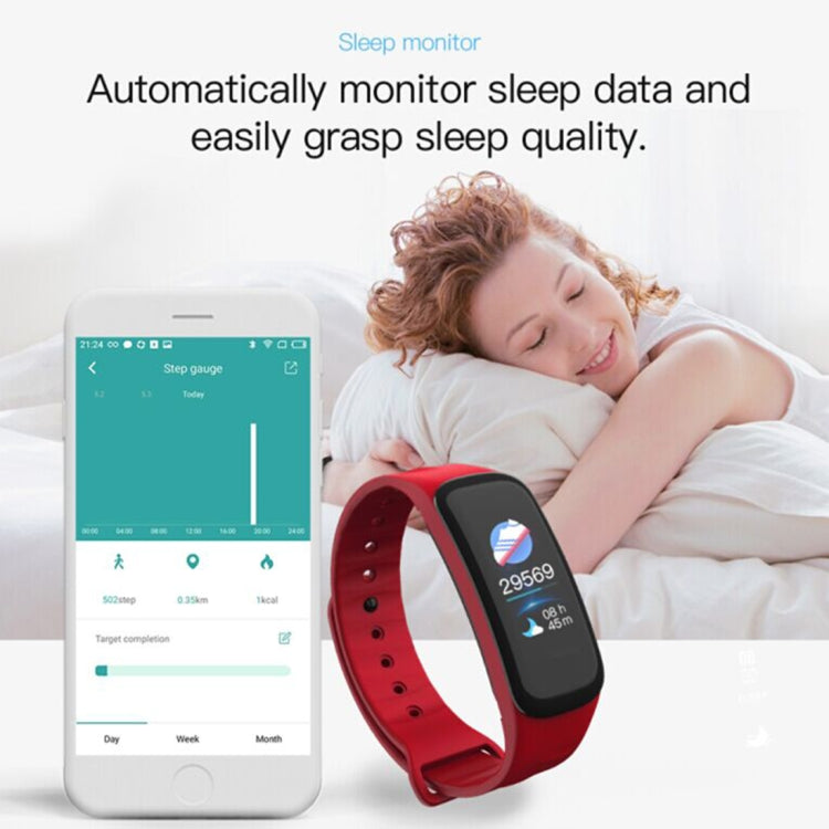 TLW B1 Plus Fitness Tracker 0,96 pouces Écran couleur Bluetooth 4.0 Bracelet intelligent, IP67 étanche, prise en charge du mode sport / moniteur de fréquence cardiaque / moniteur de sommeil / rappel d'informations, B1 Black, B1 Blue, B1 Red