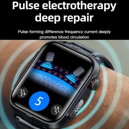 TK11P 1,83 pouces IPS Écran IP68 Montre Intelligente à Bande d'Acier Imperméable, Prise en Charge de la Surveillance du Stress / ECG, Steel Band (Black)