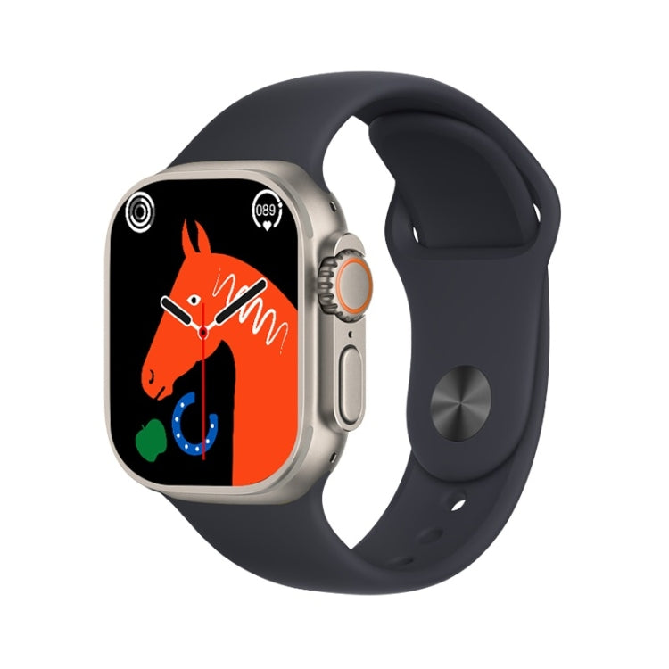 T800 Ultra 1,99 pouces Bracelet en silicone Montre intelligente Prise en charge de la fréquence cardiaque / ECG, Silicone Band