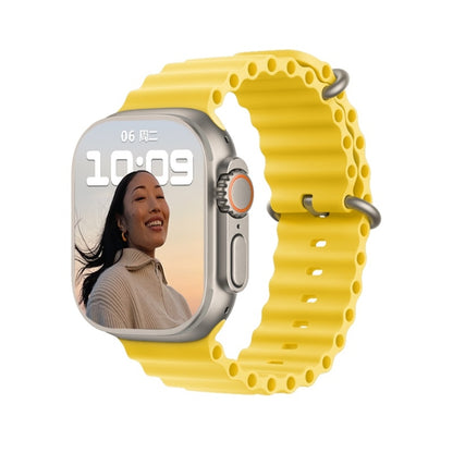 T800 Ultra 1,99 pouces Ocean Silicone Band Smart Watch Support Fréquence cardiaque / ECG, Ocean Silicone Band (Black), Ocean Silicone Band (White), Ocean Silicone Band (Yellow)