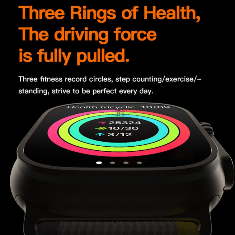 T800 Ultra 1,99 pouces Ocean Silicone Band Smart Watch Support Fréquence cardiaque / ECG, Ocean Silicone Band (Black), Ocean Silicone Band (White), Ocean Silicone Band (Yellow)