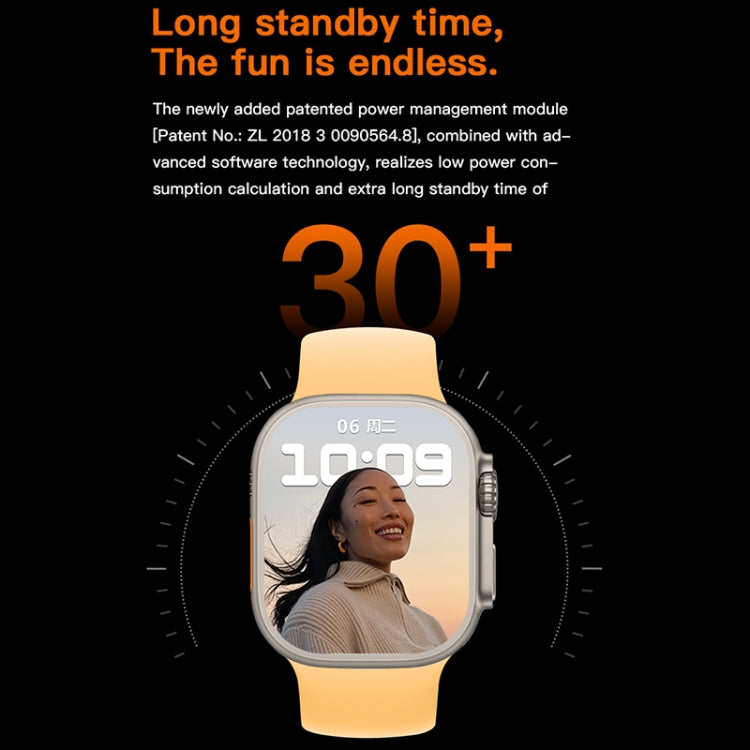 T800 Ultra 1,99 pouces Ocean Silicone Band Smart Watch Support Fréquence cardiaque / ECG, Ocean Silicone Band (Black), Ocean Silicone Band (White), Ocean Silicone Band (Yellow)