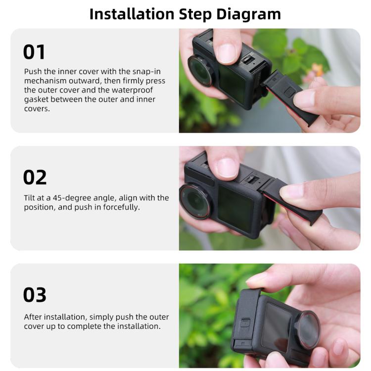 Cache latéral de batterie pour DJI Osmo Action 5 Pro, For DJI Osmo Action 5 Pro