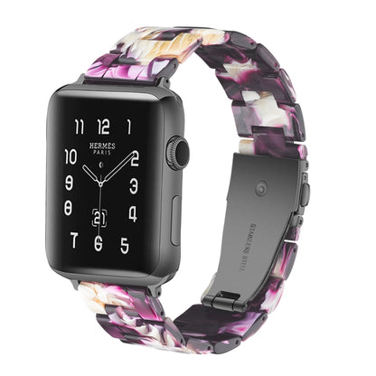 Bracelet de montre en résine de mode simple pour, For Apple Watch Series 4 40mm & Series 3 & 2 & 1 38mm, For Apple Watch Series 4 44mm & Series 3 & 2 & 1 42mm