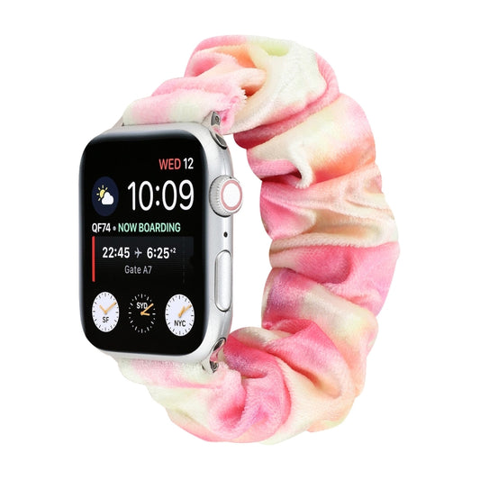 Bracelet de rechange pour anneau de cheveux en flanelle, For Apple Watch Ultra 49mm / Series 8&7 45mm / SE 2&6&SE&5&4 44mm / 3&2&1 42mm, For Apple Watch Series 7 45mm / 6 & SE & 5 & 4 44mm / 3 & 2 & 1 42mm