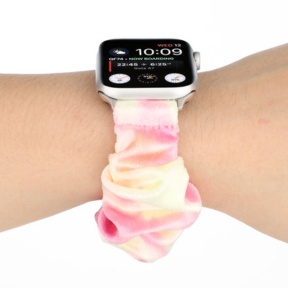 Bracelet de rechange pour anneau de cheveux en flanelle, For Apple Watch Ultra 49mm / Series 8&7 45mm / SE 2&6&SE&5&4 44mm / 3&2&1 42mm, For Apple Watch Series 7 45mm / 6 & SE & 5 & 4 44mm / 3 & 2 & 1 42mm                                               ...