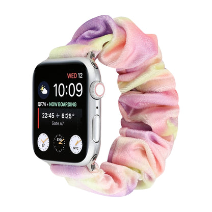 Bracelet de rechange pour anneau de cheveux en flanelle, For Apple Watch Ultra 49mm / Series 8&7 45mm / SE 2&6&SE&5&4 44mm / 3&2&1 42mm, For Apple Watch Series 7 45mm / 6 & SE & 5 & 4 44mm / 3 & 2 & 1 42mm                                               ...