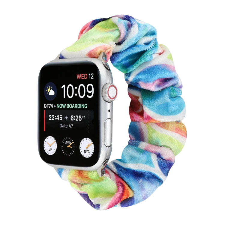 Bracelet de rechange pour anneau de cheveux en flanelle, For Apple Watch Ultra 49mm / Series 8&7 45mm / SE 2&6&SE&5&4 44mm / 3&2&1 42mm, For Apple Watch Series 7 45mm / 6 & SE & 5 & 4 44mm / 3 & 2 & 1 42mm                                               ...