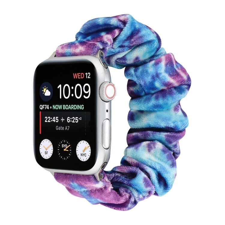 Bracelet de rechange pour anneau de cheveux en flanelle, For Apple Watch Ultra 49mm / Series 8&7 45mm / SE 2&6&SE&5&4 44mm / 3&2&1 42mm, For Apple Watch Series 7 45mm / 6 & SE & 5 & 4 44mm / 3 & 2 & 1 42mm                                               ...