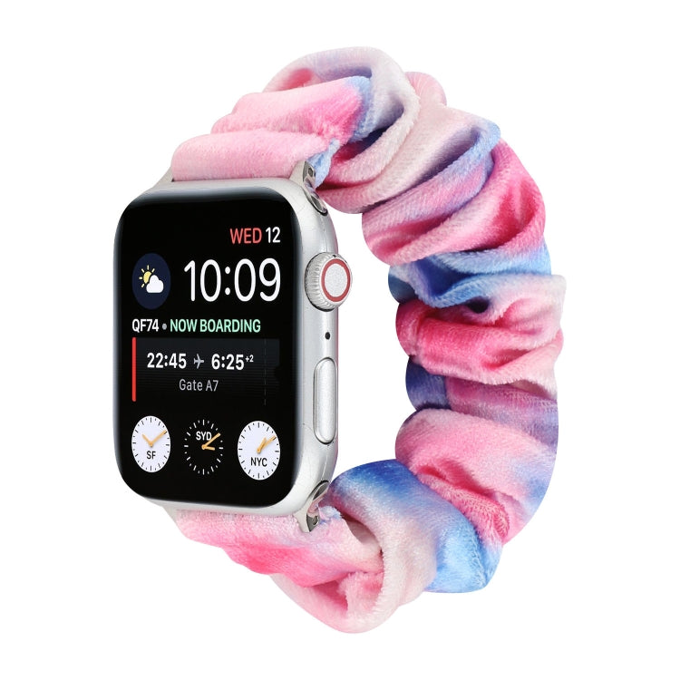 Bracelet de rechange pour anneau de cheveux en flanelle, For Apple Watch Ultra 49mm / Series 8&7 45mm / SE 2&6&SE&5&4 44mm / 3&2&1 42mm, For Apple Watch Series 7 45mm / 6 & SE & 5 & 4 44mm / 3 & 2 & 1 42mm                                               ...