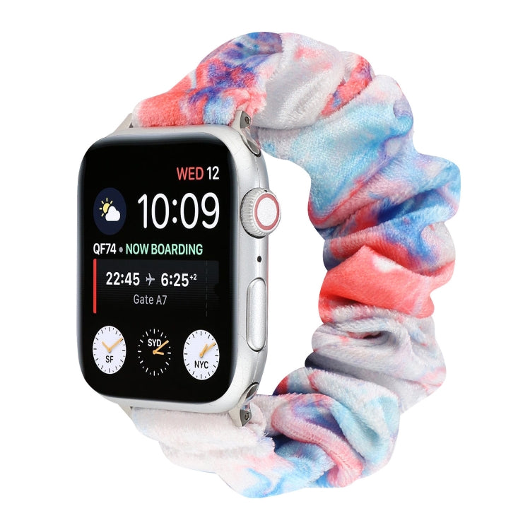 Bracelet de rechange pour anneau de cheveux en flanelle, For Apple Watch Ultra 49mm / Series 8&7 45mm / SE 2&6&SE&5&4 44mm / 3&2&1 42mm, For Apple Watch Series 7 45mm / 6 & SE & 5 & 4 44mm / 3 & 2 & 1 42mm                                               ...