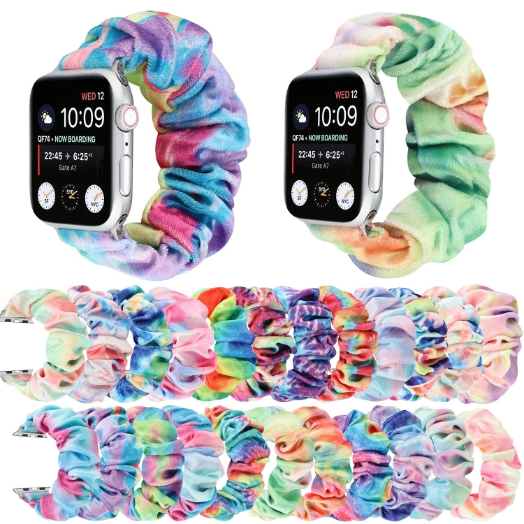 Bracelet de rechange pour anneau de cheveux en flanelle, For Apple Watch Ultra 49mm / Series 8&7 45mm / SE 2&6&SE&5&4 44mm / 3&2&1 42mm, For Apple Watch Series 7 45mm / 6 & SE & 5 & 4 44mm / 3 & 2 & 1 42mm                                               ...