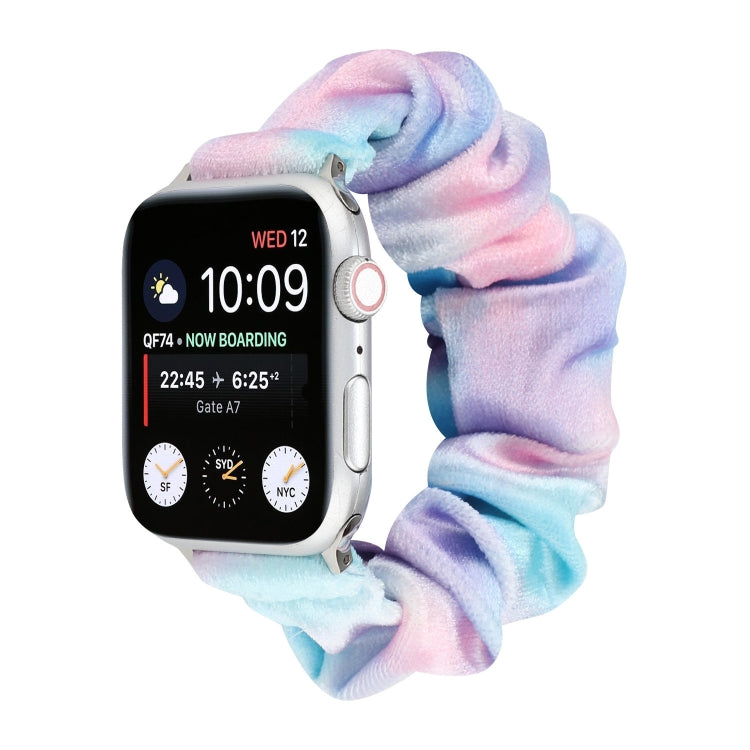 Bracelet de rechange pour anneau de cheveux en flanelle, For Apple Watch Ultra 49mm / Series 8&7 45mm / SE 2&6&SE&5&4 44mm / 3&2&1 42mm, For Apple Watch Series 7 45mm / 6 & SE & 5 & 4 44mm / 3 & 2 & 1 42mm                                               ...