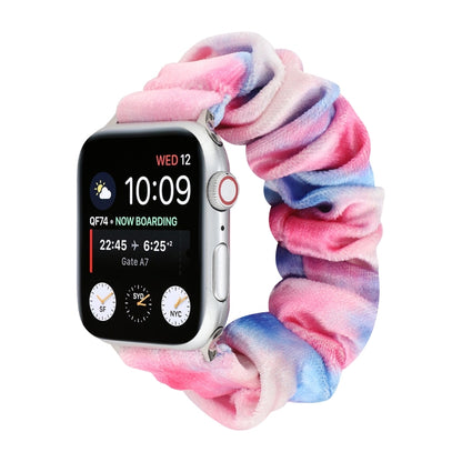 Bracelet de rechange pour anneau de cheveux en flanelle, For Apple Watch Ultra 49mm / Series 8&7 45mm / SE 2&6&SE&5&4 44mm / 3&2&1 42mm, For Apple Watch Series 7 45mm / 6 & SE & 5 & 4 44mm / 3 & 2 & 1 42mm                                               ...