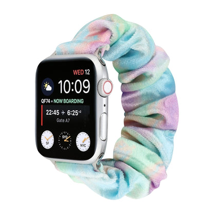 Bracelet de rechange pour anneau de cheveux en flanelle, For Apple Watch Ultra 49mm / Series 8&7 45mm / SE 2&6&SE&5&4 44mm / 3&2&1 42mm, For Apple Watch Series 7 45mm / 6 & SE & 5 & 4 44mm / 3 & 2 & 1 42mm                                               ...